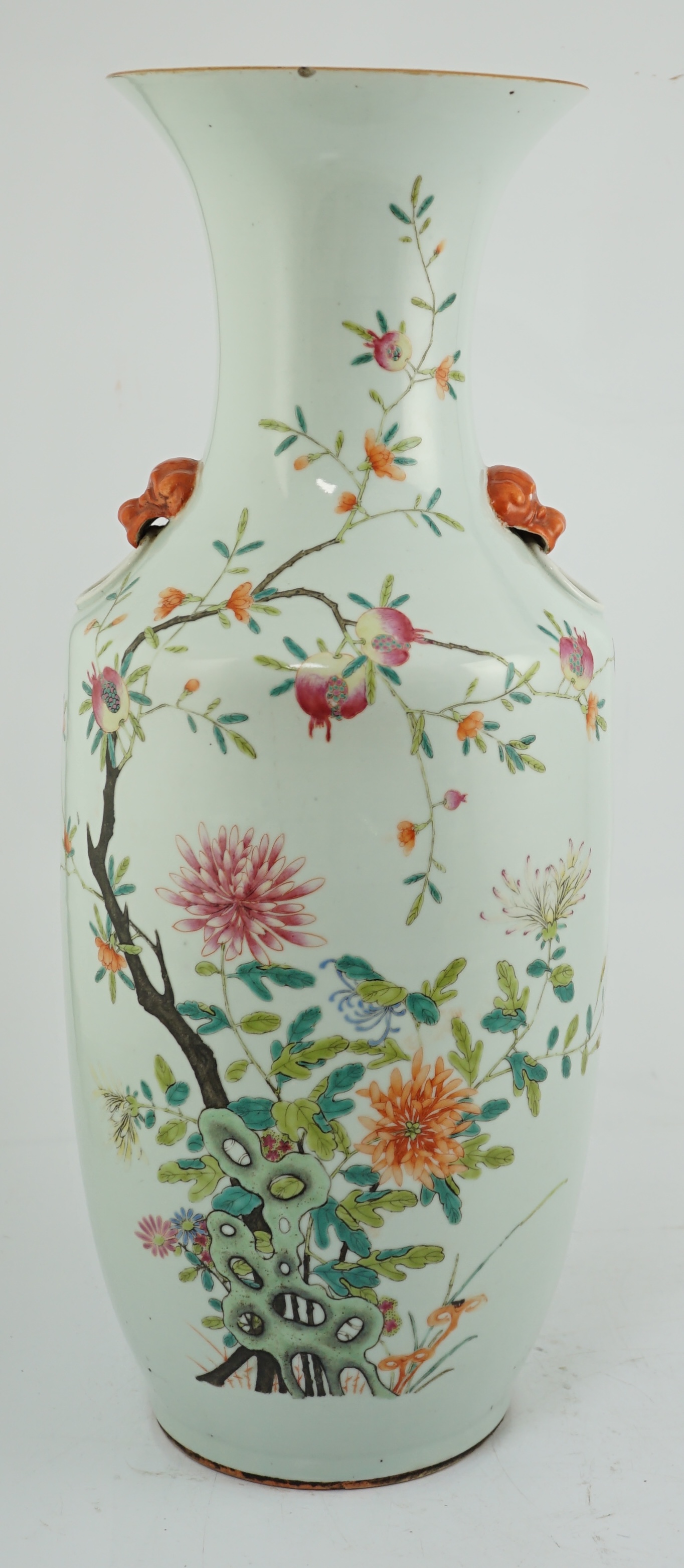 A large Chinese famille rose vase, 19th century